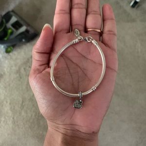Pandora bracelet with heart charm